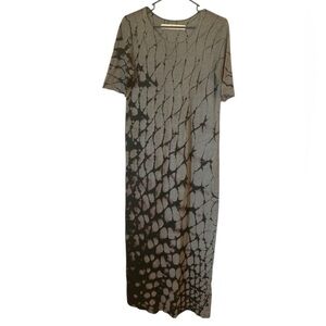 Raquel Allegra Gray Tie Dye Midi Maxi Dress Size Small
